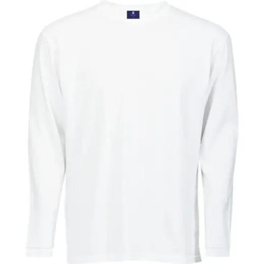 White 170g Long Sleeve T-Shirt 100 Cotton